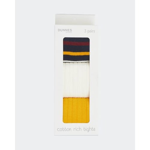 Girls Gold Tights- Pack Of 3