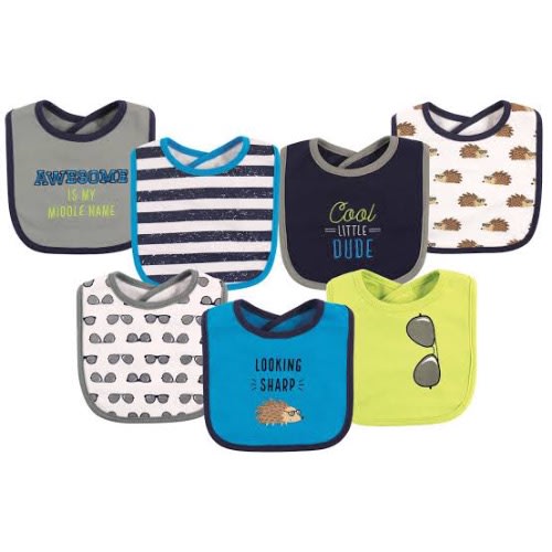 Set Of 7 Unisex Bibs