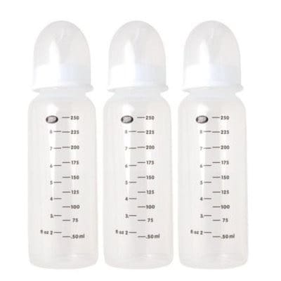 Baby Standard Necked Feeding Bottle - 250ml - Set of 3