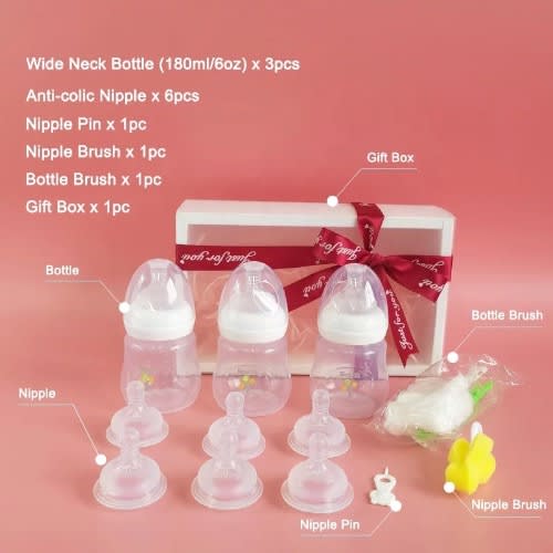 Baby Feeding Bottle Gift Set - 3Pcs