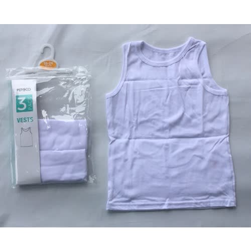 Kids' Vest Set - 3 Pieces - White
