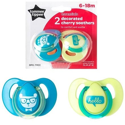 Tommee Tippee Decorated Cherry Soother 6-18m - 2Pieces