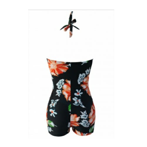 Emfed Coral Floral Print Swimsuit