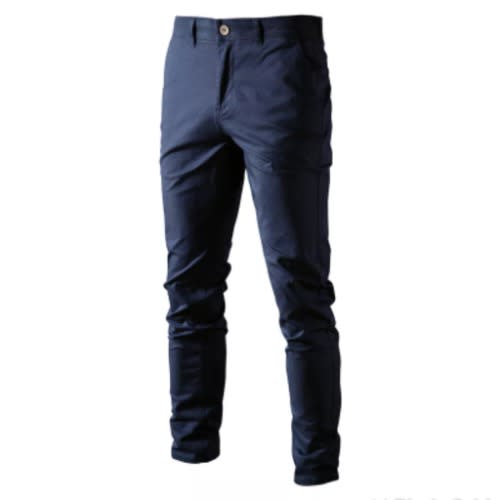 2in1 Cotton Chinos Pants- Black + Blue