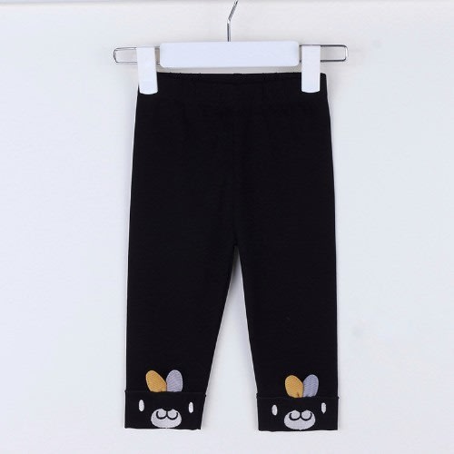 Kids Solid Leggings-  Black