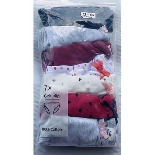 7 Pack Colored Girls Briefs- B5
