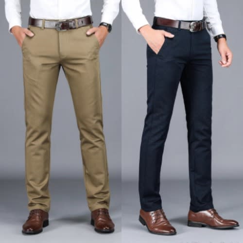 Chinos Pants- Blue + Carton - 2pcs