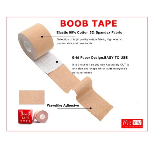 Breast Breathable Push Up Tape, Boobs Tape, Firm Grip Tape