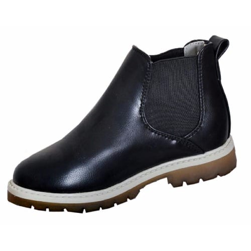 Boys Leather Boot - Black