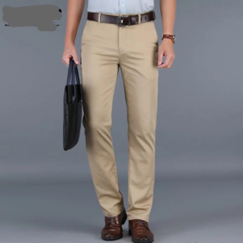 Chinos Pants For Men- Black - Blue - Carton - Light Carton - 4pcs
