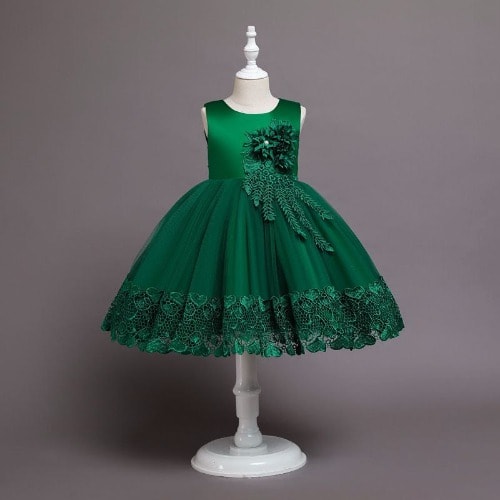 Girls Outing Dress - Green