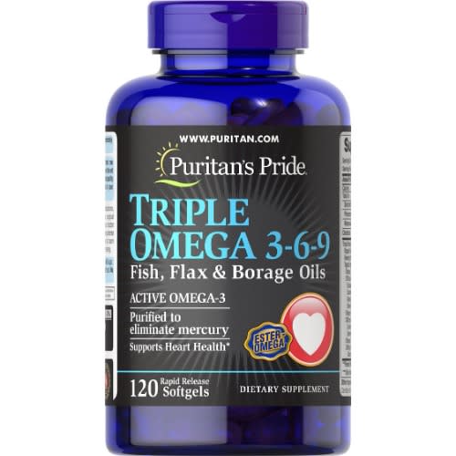 Triple Omega 3-6-9 Fih - Flax & Borage Oils -120 Softgels