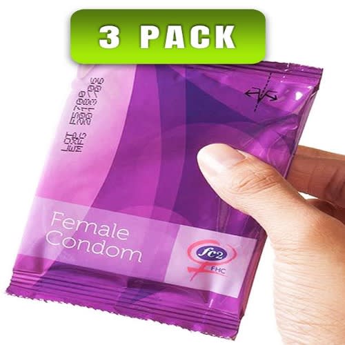 Female Latex Condoms X 3pcs