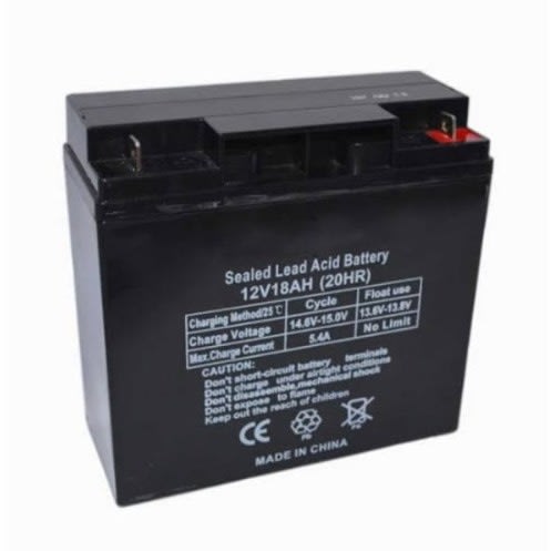 Sealed Lead Acid Battery With Nut & Bolt Terminals - 12v 18ah