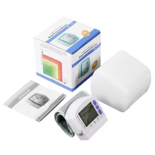 New Automatic Digital Lcd Display Wrist Blood Pressure Monitor - White