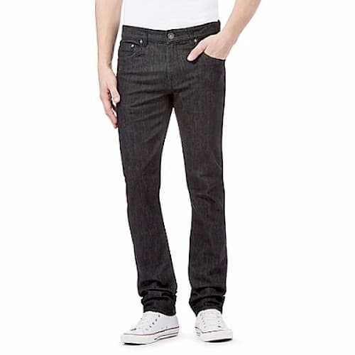 Straight Cut Stone Wash Black Jean