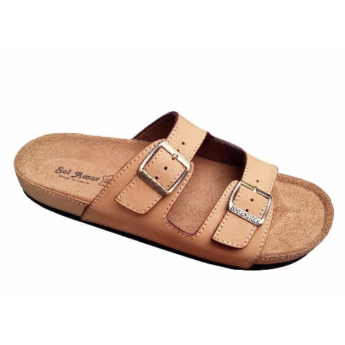 Buckle Slippers - Brown