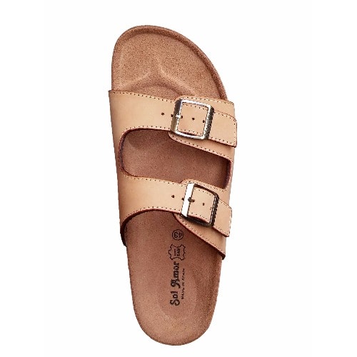 Buckle Slippers - Brown