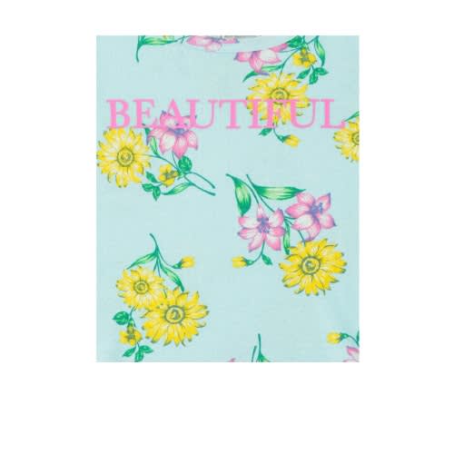 Girls Floral Snug Fit Cotton Pyjamas