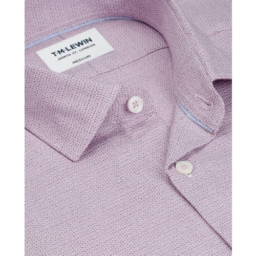 Textured Berry Single Cuff Shirt