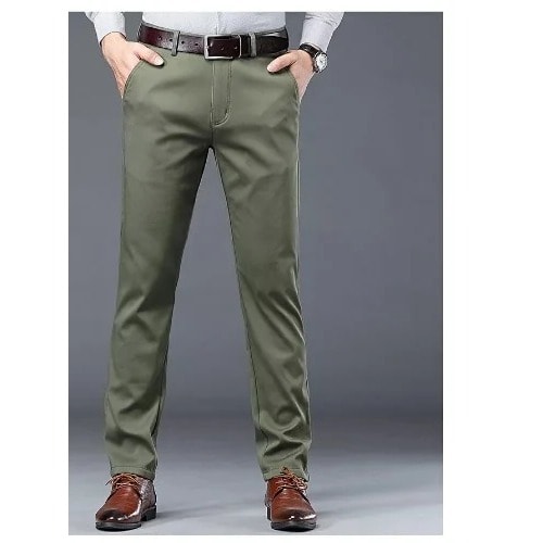 Cotton Chinos - Army Green