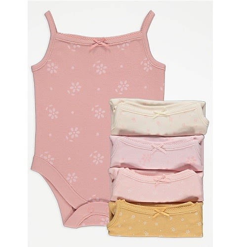 Baby Bodysuits With Straps - 5 Pack