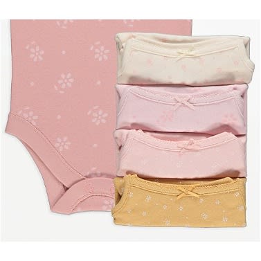 Baby Bodysuits With Straps - 5 Pack