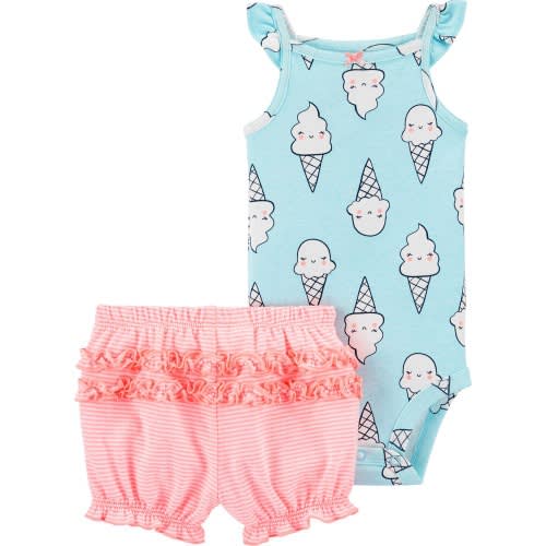Ice Cream Inspired Body Suits -2Pcs