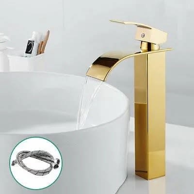 Active Kitchen Flat Single Lever Mixer Tap - Gold