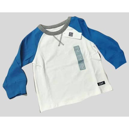 T-Shirt - White & Blue