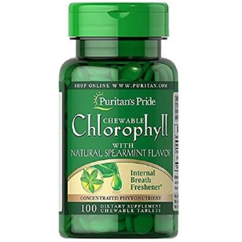 Chewable Chlorophyll 100 Tablets - Internal Breath Freshener