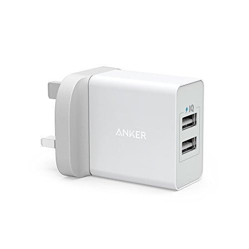 24W 2 Port USB Wall Charger - White