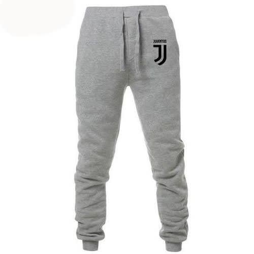 Joggers With Black Juventus Prints - Grey