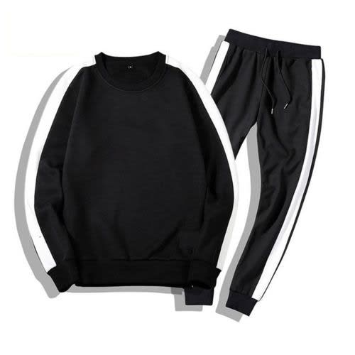 Black Rangler Sweatshirt And Joggers With White Stripe