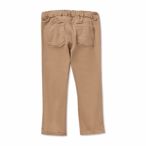 Toddler Boys Slim Twill Trouser Pants - Brown