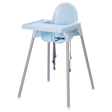 Antilop Highchair With Tray - Light Blue