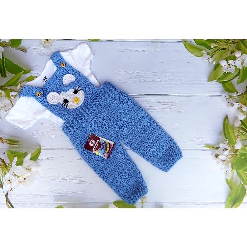 Jayden Baby Dungarees-  Blue