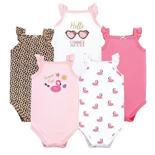 Baby Girls Sleeveless Bodysuits Set
