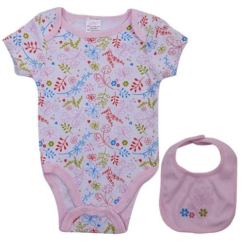 2 In 1 Multi Coloured Flower Baby Vest