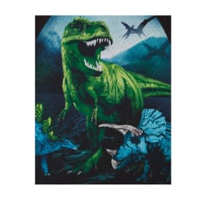 Boys Dynamic Dinosaur Snug Fit Cotton Pyjamas Sleepwear- Blue