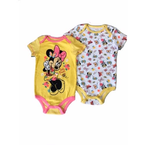 Minnie Mouse Baby Girl Pinky Bodysuit -2 Pack