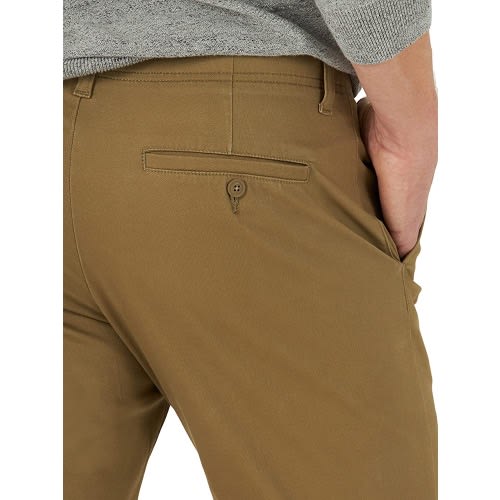 Invisible Zipper Coin Pocket Pants Khaki
