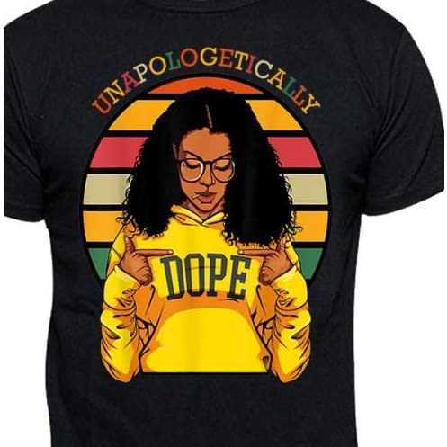 Chrysolite Designs Unapologetically Dope Queen Premium Class T-shirt - Black