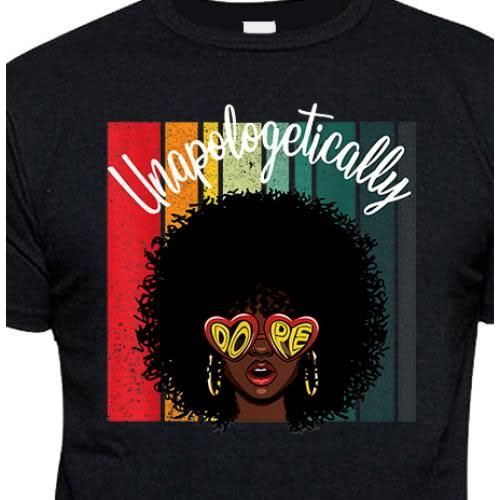 Chrysolite Designs Unapologetically Dope Premium Class T-shirt - Black