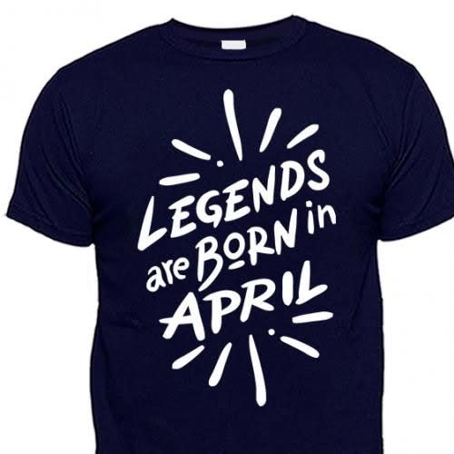 Chrysolite Designs Legends Are Born In April Premium Class T-shirt - Navy-blue