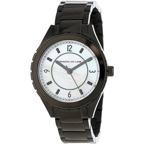 Women's Mother-Of-Pearl Dial Black Ion-Plated Stainless Steel Watch