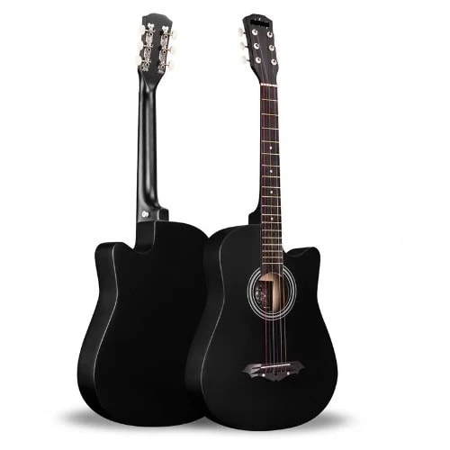 Acoustic Guitar With Bag & Strap - Black