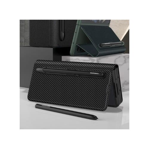 Leather Case With S-pen Space For Samsung Galaxy Z Fold 3