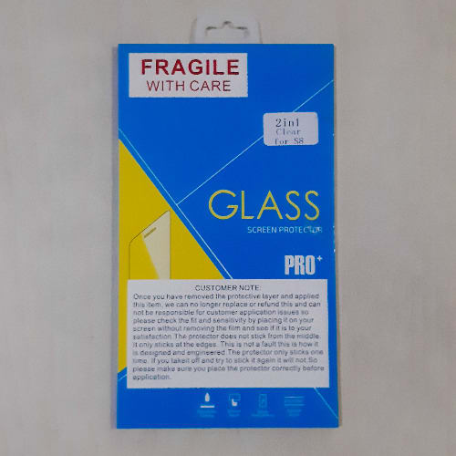 2 In 1 Screen Protector Glass Samsung Galaxy S8