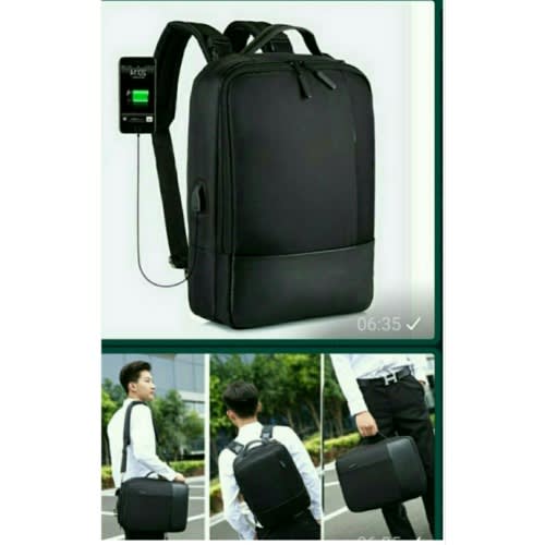 Waterproof Laptop Backpack - 17" -Black